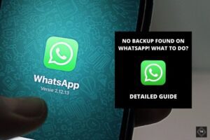 No backup found on WhatsApp
