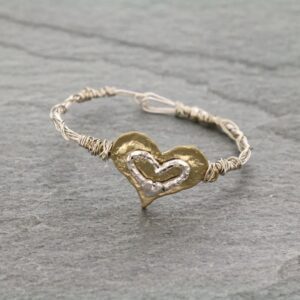 bracelet heart wire fashion bangle