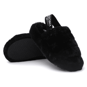 faux fur clog slippers