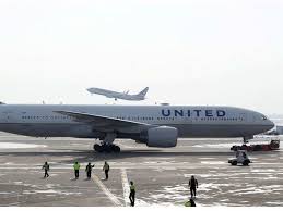 United Airlines flight catches fire
