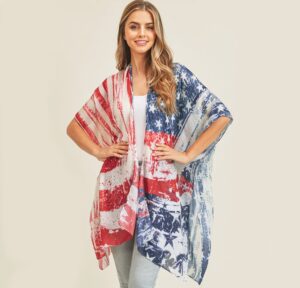 kimono vintage american flag