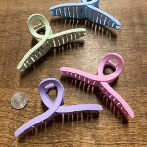 HAIR CLIP PASTEL LOOPED CLAW 4 hair clip pastel looped claw
