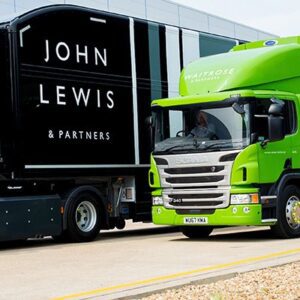 John Lewis Waitrose biomethane trucks PR hero