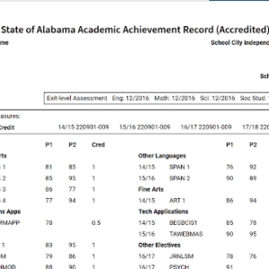 Damaged School Transcripts