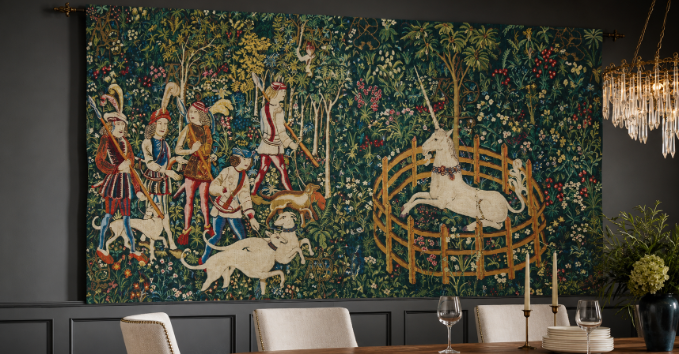 How Unicorn Tapestry Designs Bring Medieval Art Into Modern Interiors 3 Unicorn tapestry