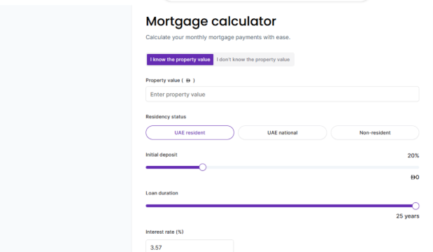 mortgage calculator in Dubai